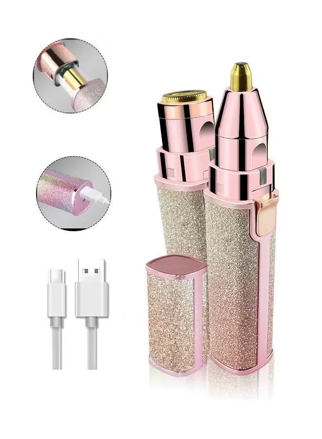 Flawless Eyebrow Hair Remover USB Rechargeable 2 in 1 Eyebrow Trimmer Eyebrow Razor Tool - Image 1